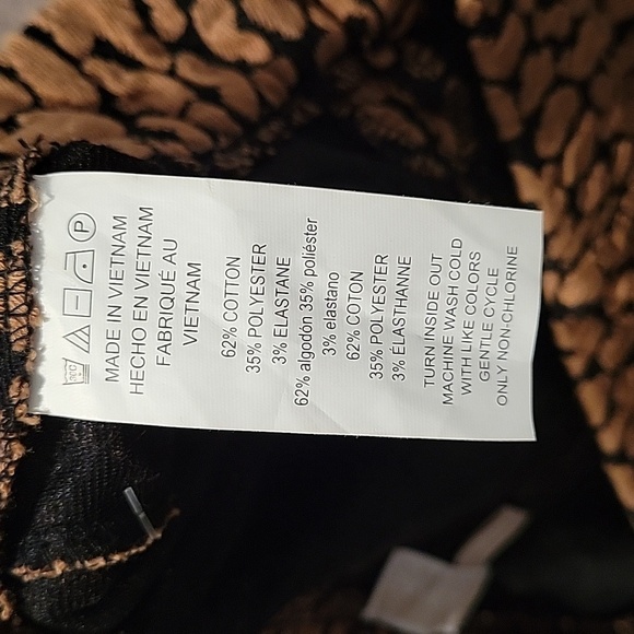 NWT Michael Michael Kors women's as textured pull-on pants in dark camel - Picture 10 of 10